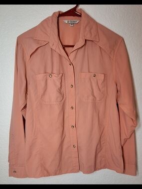 Solumbra Sun Precautions UPF 100+ Vented Hiking Fishing Shirt Pink XS